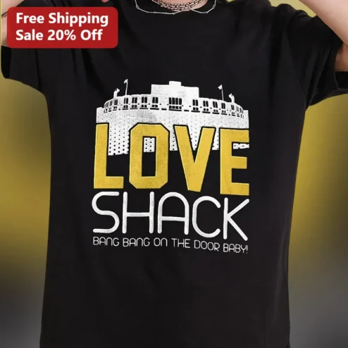 Love Shack Bang Bang On The Door Baby Graphic Tee Retro B-52s Music Shirt
