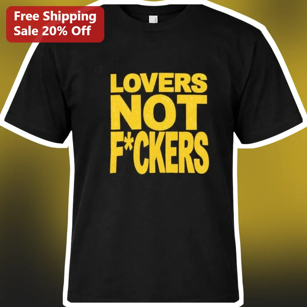 Lovers Not F*ckers Tee Y2K Edgy Slogan Graphic T-Shirt Alternative to Discontinued UO Style