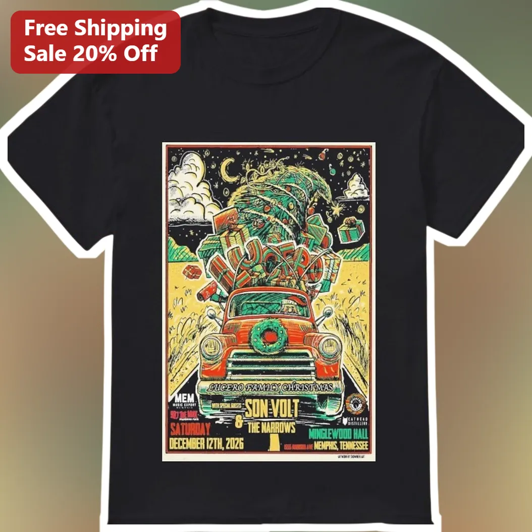 Lucero Family Christmas Tee Vintage Rock Poster Band Merch Holiday Gift