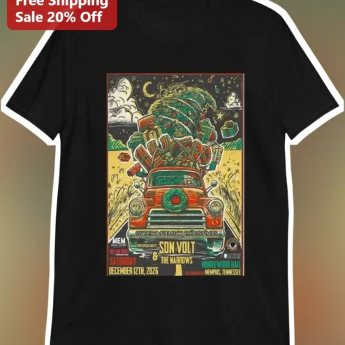 Lucero Family Christmas Vintage Concert Poster Tee Holiday Gift