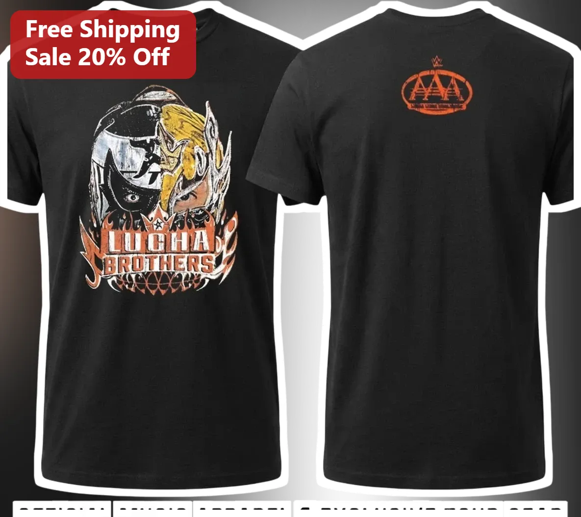 Lucha Brothers Graphic Tee Penta El Zero Miedo Rey Fenix Lucha Libre Merch