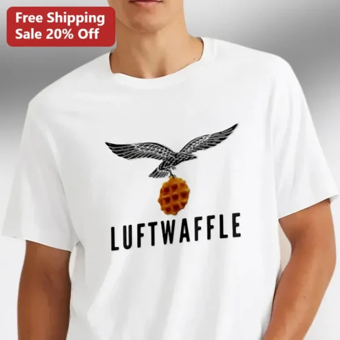 Luftwaffle Funny Eagle Waffle Graphic Tee for Foodies and Breakfast Lovers