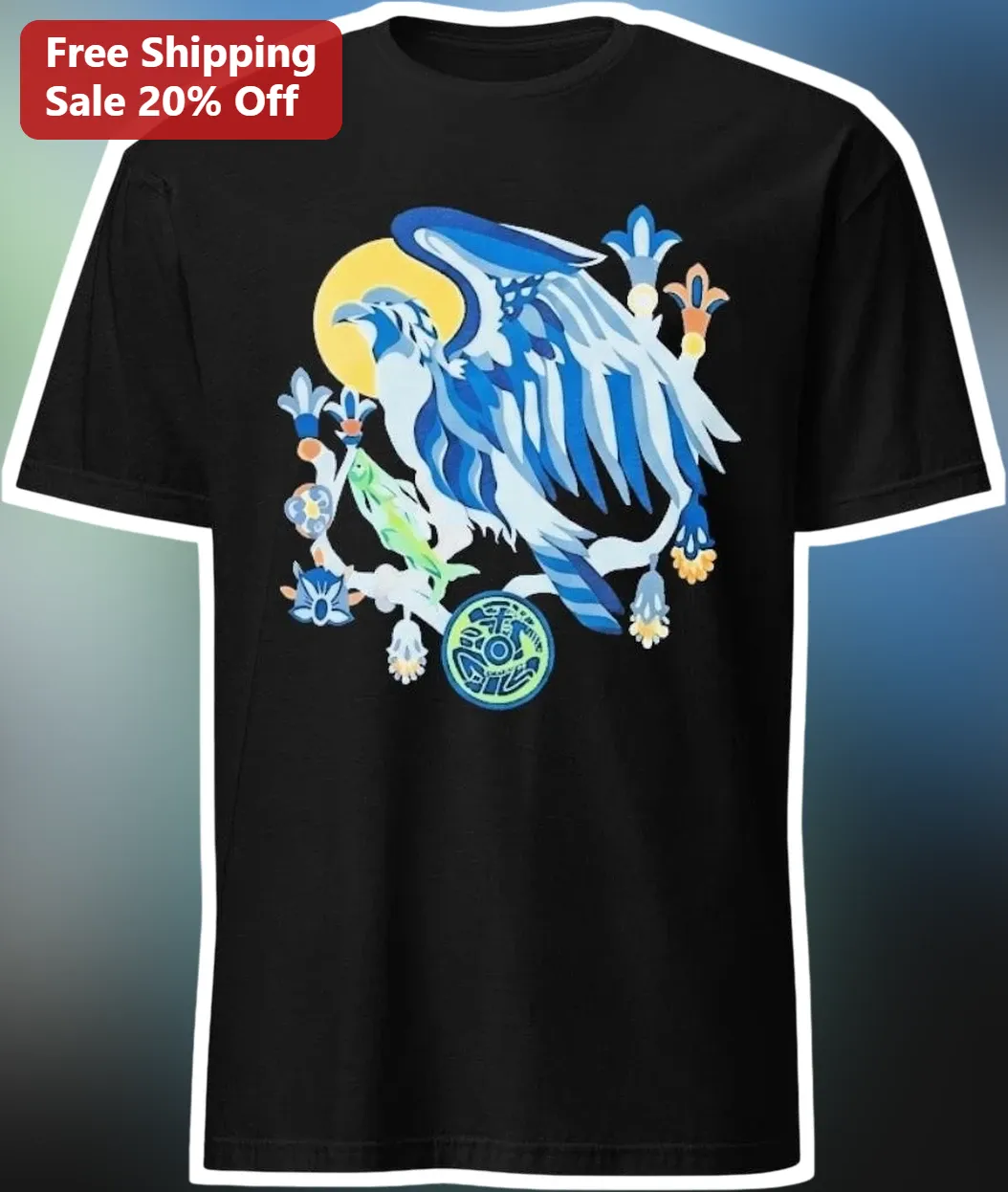 Lugia Tee Legendary Pokemon Graphic T-Shirt Black Cotton Anime Gaming Apparel