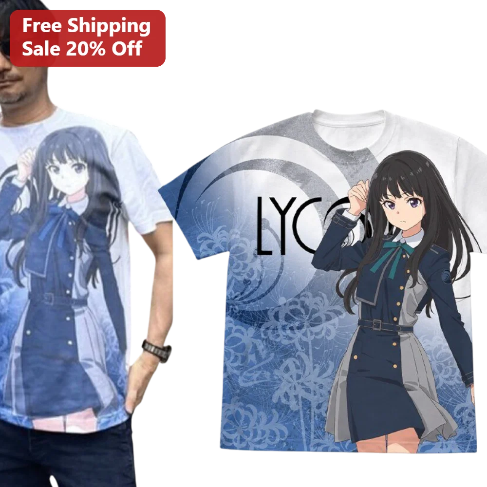 LYCORIS Takina Inoue Anime Graphic Tee Lycoris Recoil Character Shirt