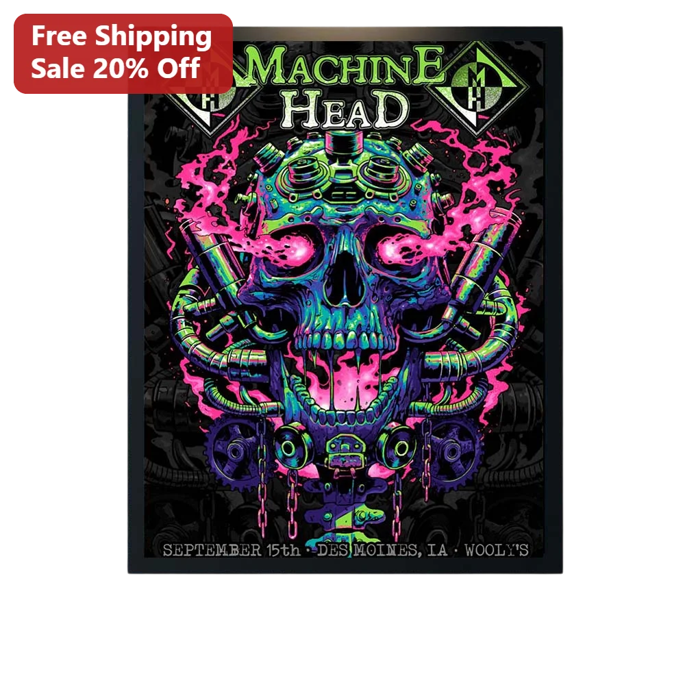 Machine Head Poster September 15 Des Moines IA Wooly's Heavy Metal Concert Art Print