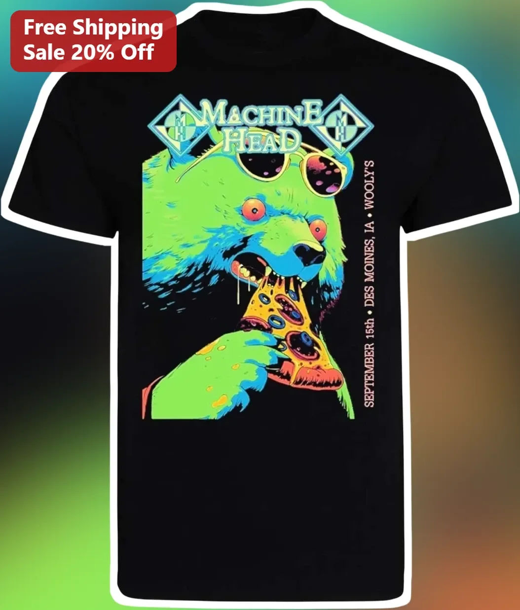 Machine Head Wooly's Des Moines Concert Graphic Tee