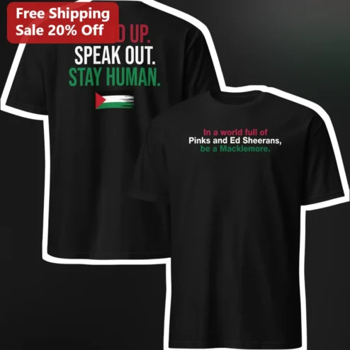 Macklemore Inspired Stay Human Graphic Tee Anti Conformity Social Justice Statement Shirt