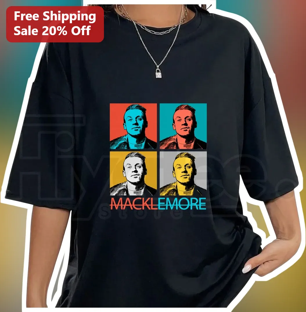 Macklemore Pop Art Portrait Graphic Tee Hip Hop Fan Gift