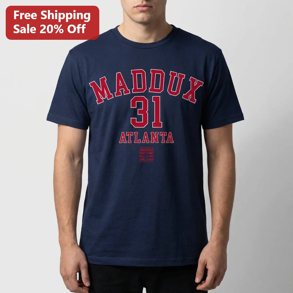 MADDUX 31 ATLANTA Tee Greg Maddux Atlanta Braves Vintage Baseball Shirt for Fans