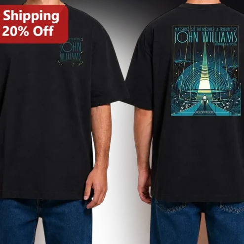 Maestro of the Movies John Williams Tribute Tee Hollywood Bowl Art Deco Film Score Fan Gift