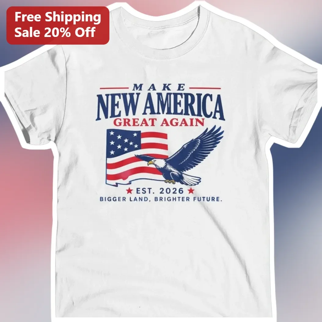 Make New America Great Again Est 2026 Patriotic Eagle Graphic Tee