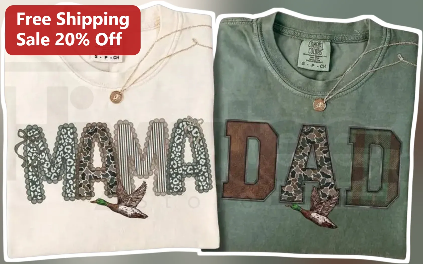 Mama Dad Duck Season Graphic Tee Matching Parents Gift
