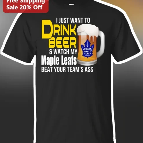 Maple Leafs Beer Hockey Rivalry Graphic Tee for Men Women