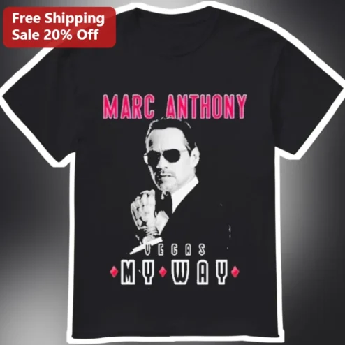 Marc Anthony Vegas My Way Tee Las Vegas Residency Concert Merch Gift for Fans