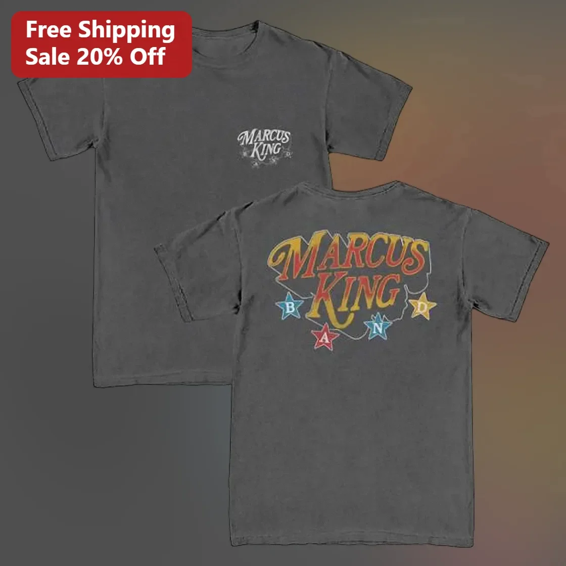 Marcus King Band Vintage Retro Distressed Graphic Tee Southern Rock Music Fan Gift