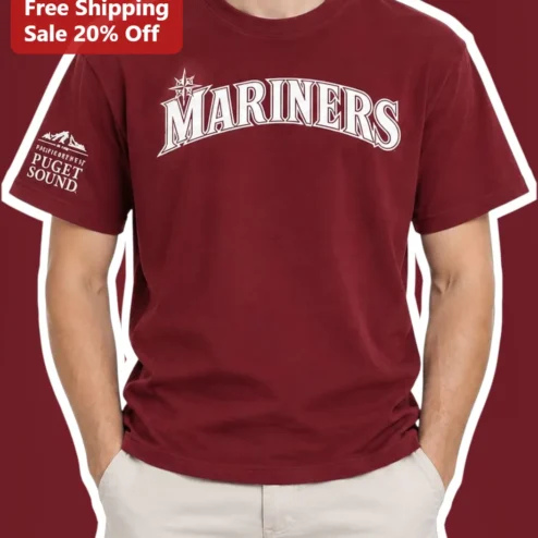 Mariners Puget Sound Vintage Baseball Graphic Tee Seattle Mariners Fan Apparel