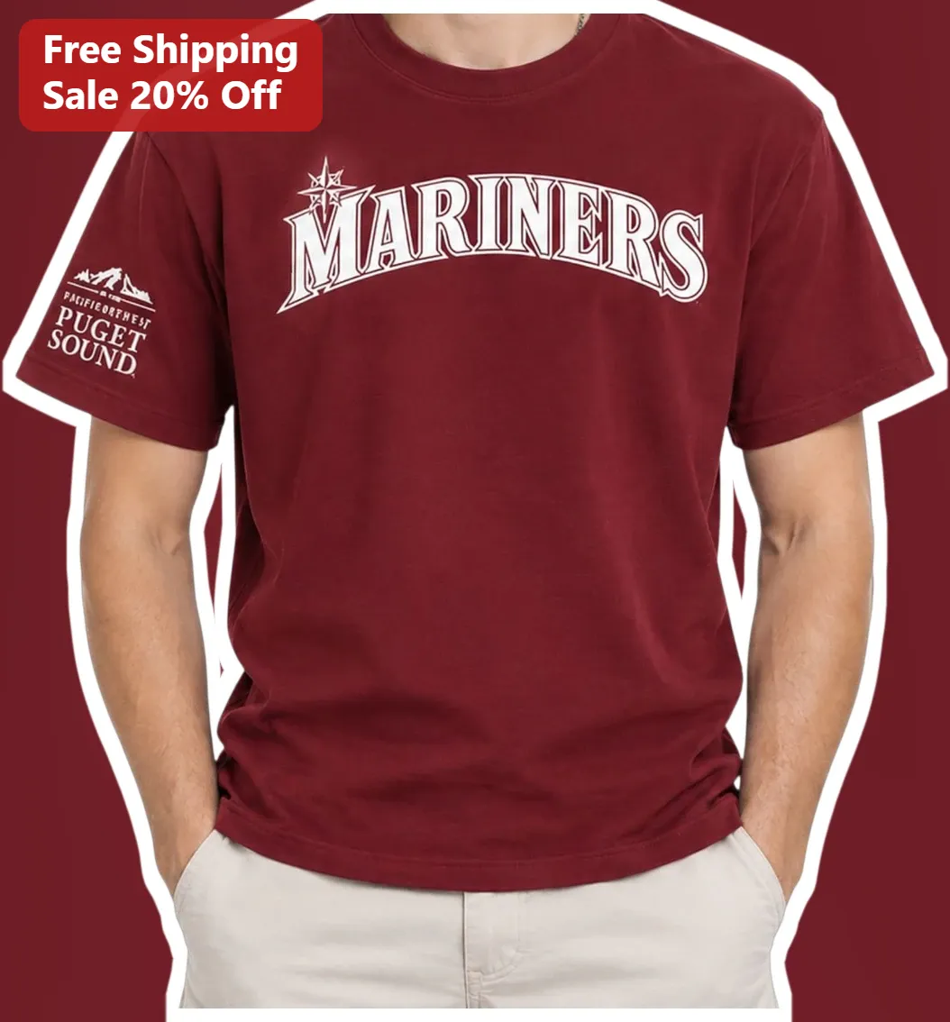 Mariners Puget Sound Vintage Baseball Graphic Tee Seattle Mariners Fan Apparel
