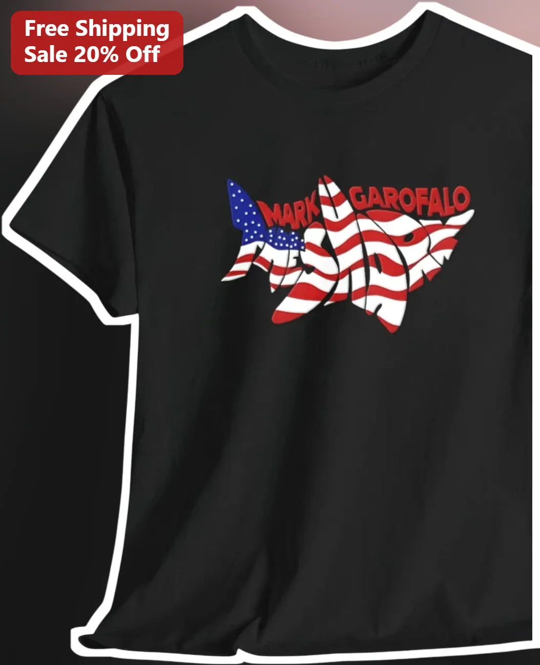 Mark Garofalo Patriotic USA Flag Graphic Tee for Fans