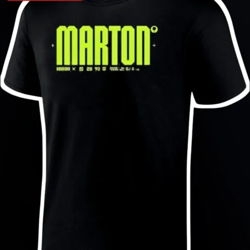 MARTON Tee Neon Green Cyberpunk Streetwear Graphic T-Shirt for Men Women