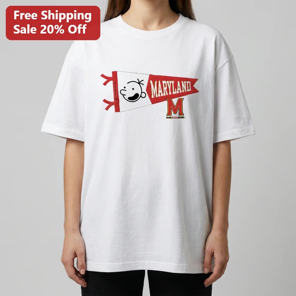 Maryland Tee Greg Heffley Diary Of A Wimpy Kid Pennant Gift For University Of Maryland Terrapins Fans