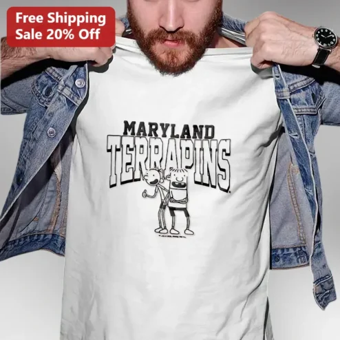 Maryland Terrapins Funny Stick Figures Graphic Tee University of Maryland College Gift