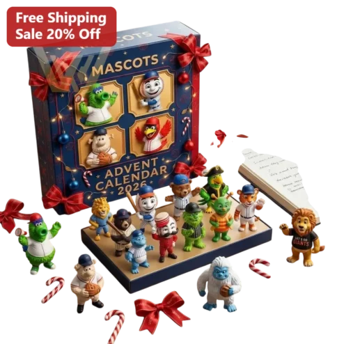 Mascots Advent Calendar 2026 Box Holiday Countdown Collectible Gift for Sports Fans and Teens