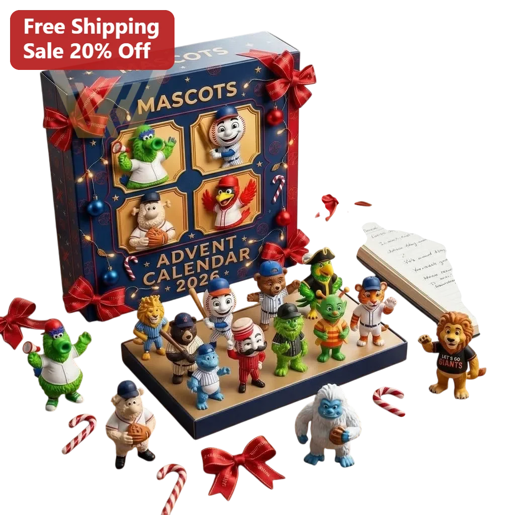 Mascots Advent Calendar 2026 Box Holiday Countdown Collectible Gift for Sports Fans and Teens