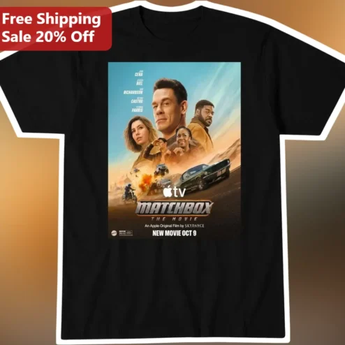 Matchbox The Movie Tee John Cena Action Thriller Fan Gift Black T-Shirt