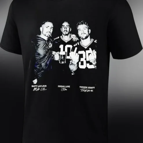 Matt LaFleur Jordan Love Tucker Kraft Green Bay Packers Fan Tee