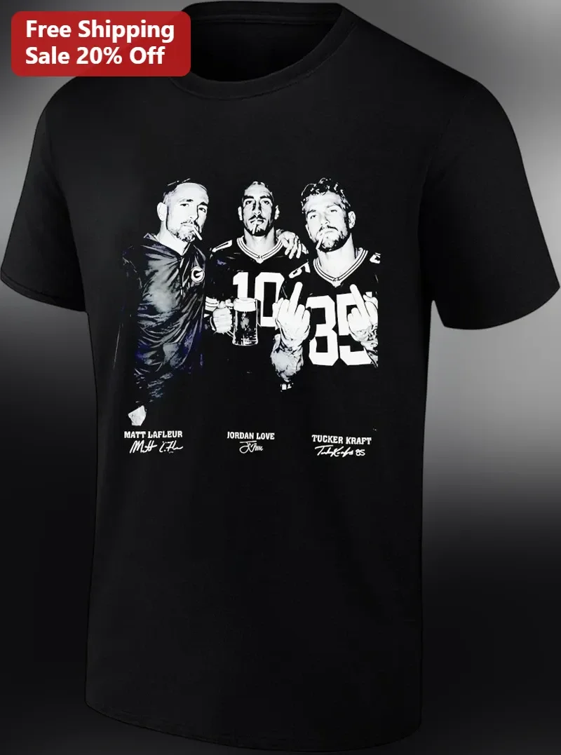 Matt LaFleur Jordan Love Tucker Kraft Green Bay Packers Fan Tee
