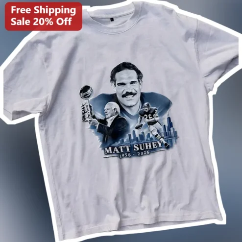 Matt Suhey 1958-2026 Memorial Tribute Tee Chicago Bears Fullback NFL Fan Gift