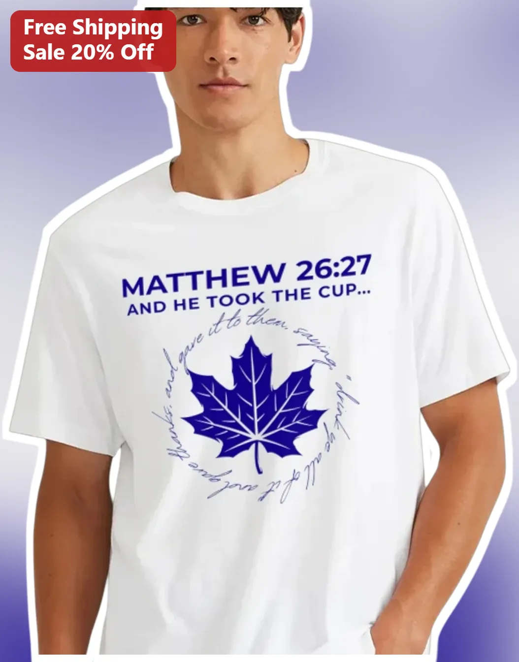 Matthew 26:27 And He Took The Cup Christian Scripture Tee Communion Verse Shirt for Men Women