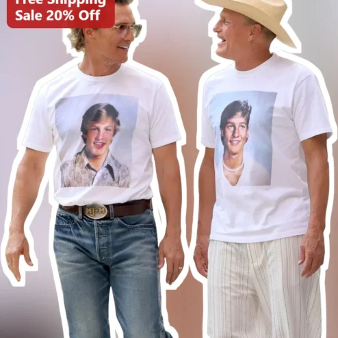Matthew McConaughey Tee Celebrity Portrait Graphic T-Shirt for Men Women
