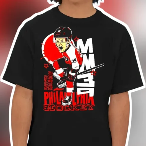 Matvei Michkov Philadelphia Hockey Tee Flyers Fan Gift Black Cotton Shirt