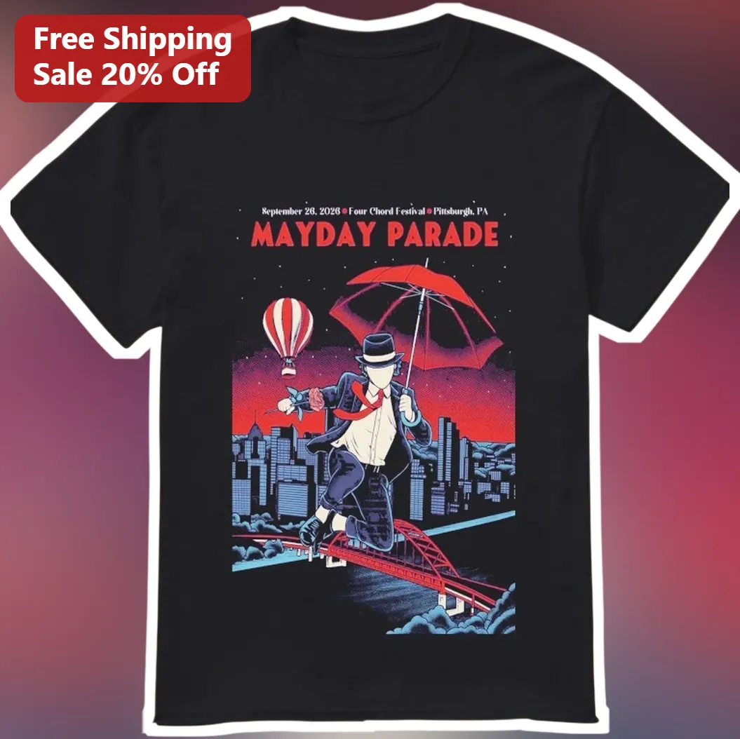 Mayday Parade Four Chord Festival Tee September 26 2026 Pop Punk Concert Shirt