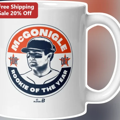 McGonigle For Rookie Of The Year Mug Riley McGonigle Detroit Tigers Vintage Baseball Fan Gift