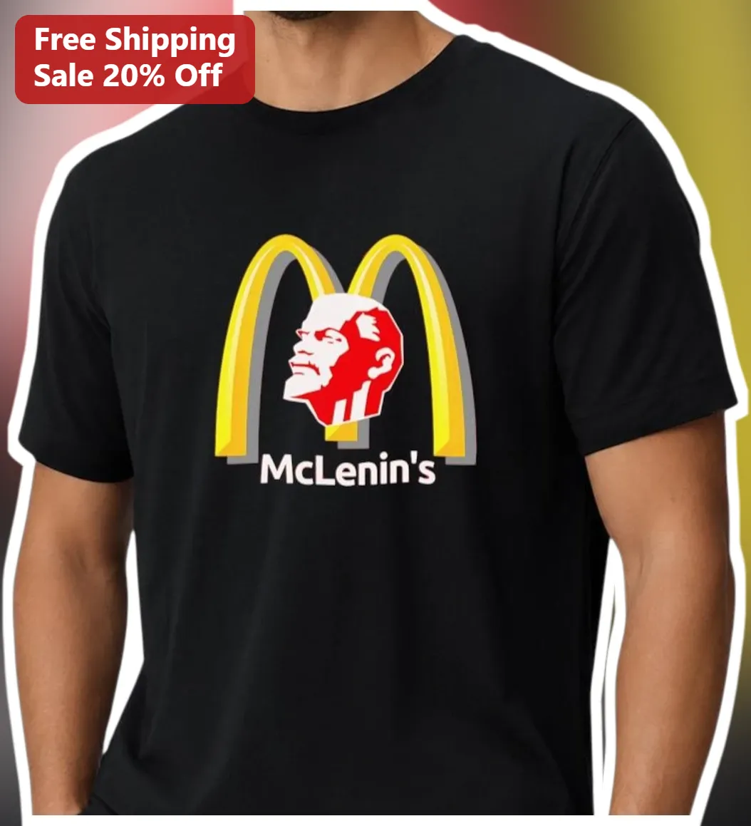McLenin's Vladimir Lenin McDonald's Parody Graphic Tee Political Satire Gift