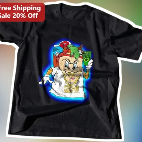 ME-B Hamburglar Rapper Graphic Tee Funny Pop Culture Parody Shirt for Men Women
