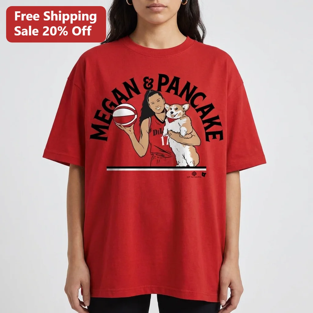 Megan Pancake Tee Megan Gustafson WNBA Basketball Corgi Dog Lover Gift Shirt for Fans