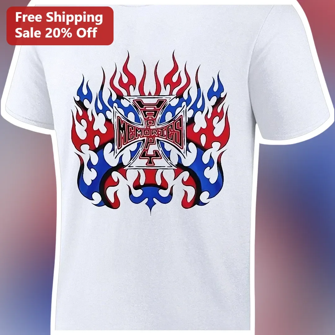 Memorial Tee Patriotic Flame Graphic T-Shirt Remembrance Apparel Gift for Men Women
