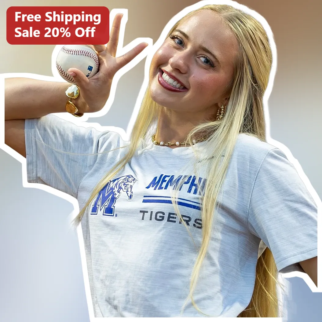 Memphis Tigers Tee University of Memphis NCAA Fan Gear Women's College Baseball Shirt