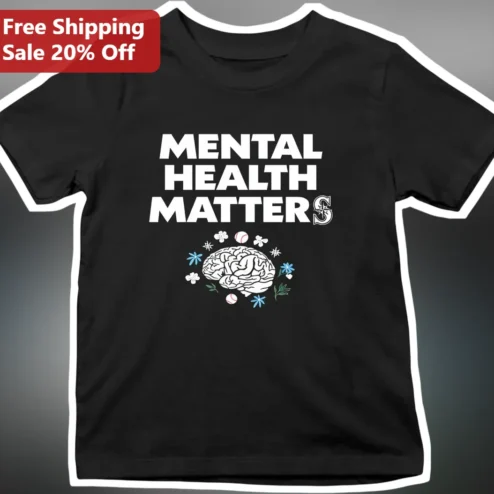 Mental Health Matters Baseball Brain Graphic Tee for Athletes