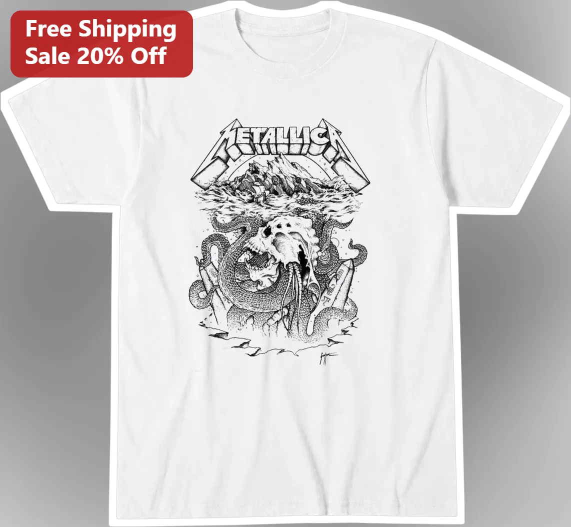 Metallica Tee Skull Elephant Tusks Tentacles Dynamite Thrash Metal Band Shirt
