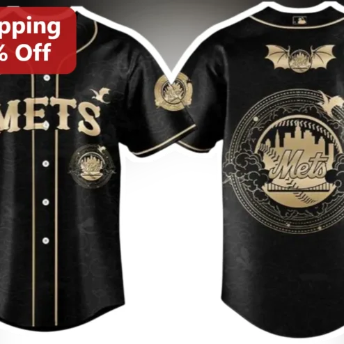 Mets Jersey Black Gold Pinstripe Vintage Baseball Apparel for Men and Women