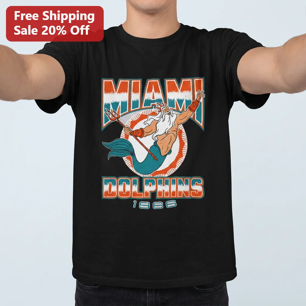 Miami Dolphins 1966 Tee Vintage King Triton Retro NFL Football Gift for Fans