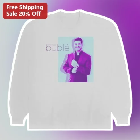 Michael Bublé Sweatshirt Suited Portrait Graphic Crewneck for Fans