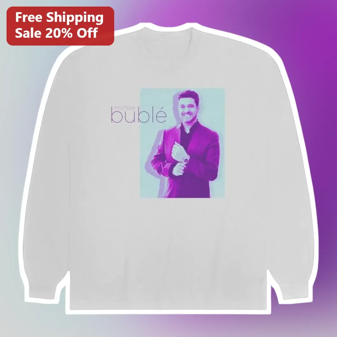 Michael Bublé Sweatshirt Suited Portrait Graphic Crewneck for Fans