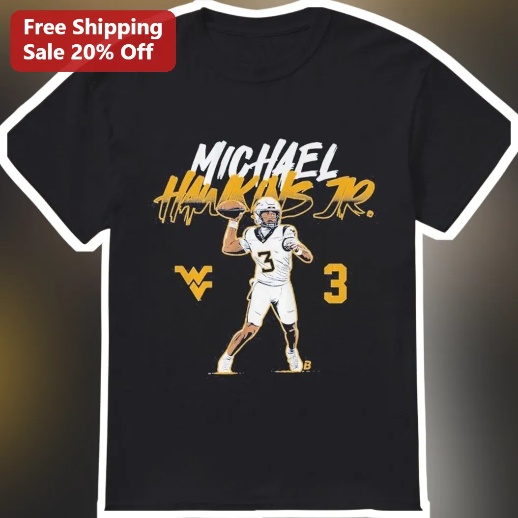 Michael Hawkins Jr. WVU Quarterback Graphic Tee College Football Fan Gear