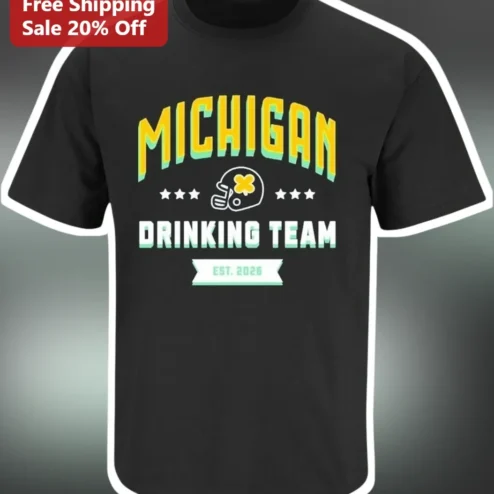 Michigan Drinking Team Tee St. Patrick's Day College Football Fan Shirt