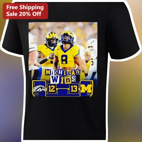 Michigan Wins Tee College Football Victory Shirt Big Ten Game Day Apparel